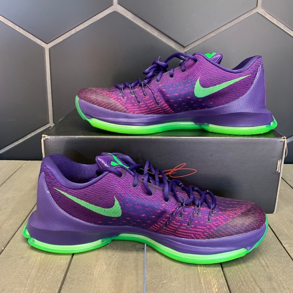New Nike Kevin Durant 8 Suit Purple Green Sneaker - Picture 2 of 5